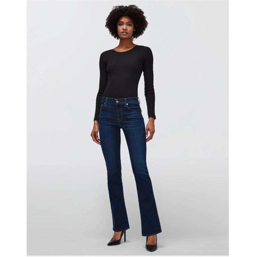 7 For All Mankind Kimmie Bootcut Jeans Blue Stretch Denim Size 26 NWOT